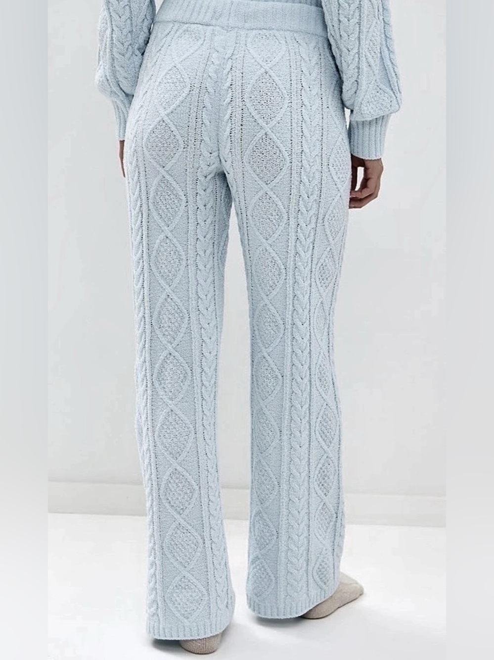 Wild Fable Cable Knit Wide Leg Pants in Blue Medium